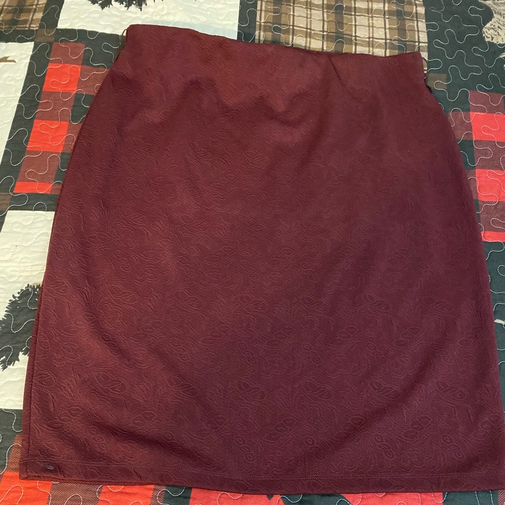 Burgundy skirt